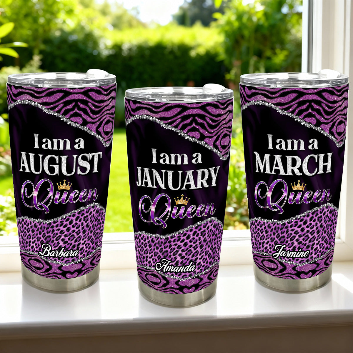 I Am A Queen - Personalized Stainless Steel Tumbler