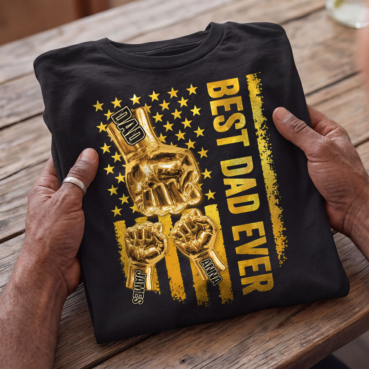 Best Dad Ever - Personalized 2D Unisex T-shirt
