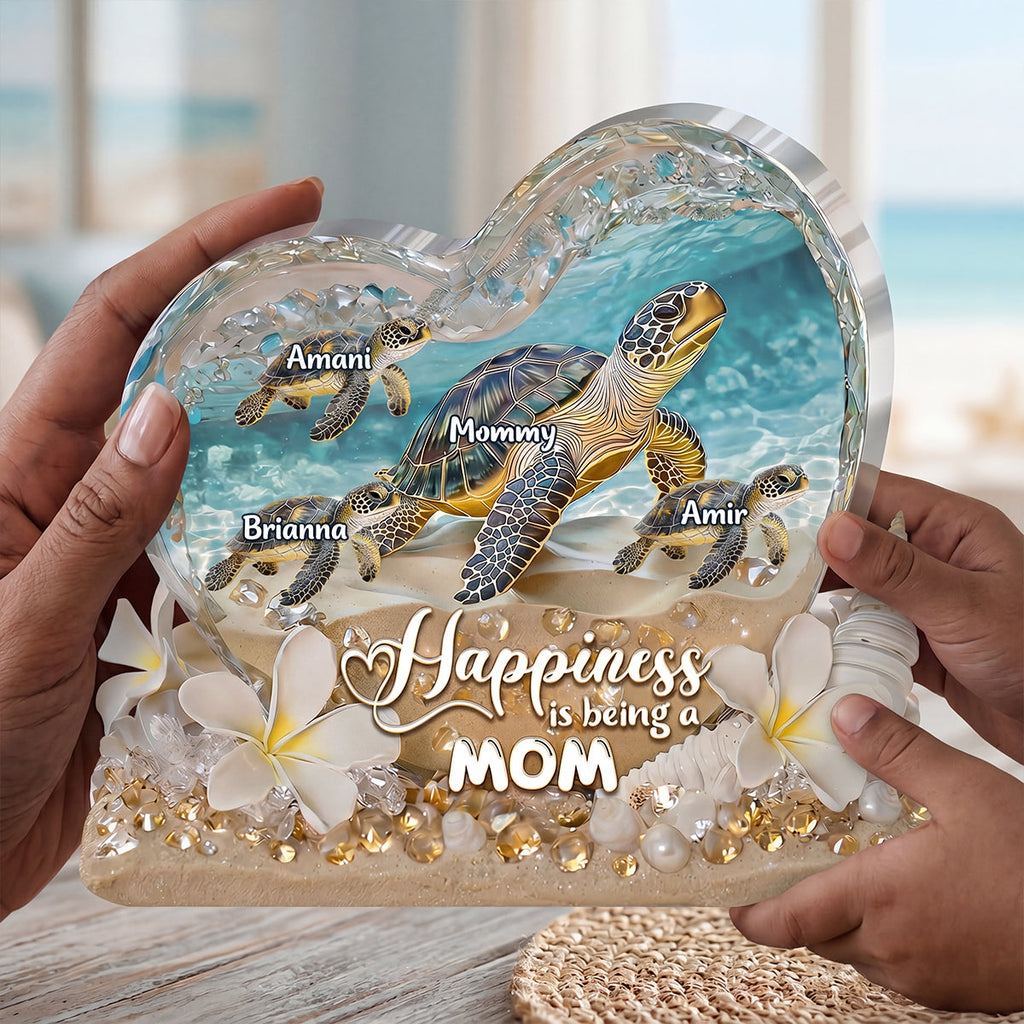 Happiness Is Being A Mom - Personalized Custom Shaped Acrylic Plaque