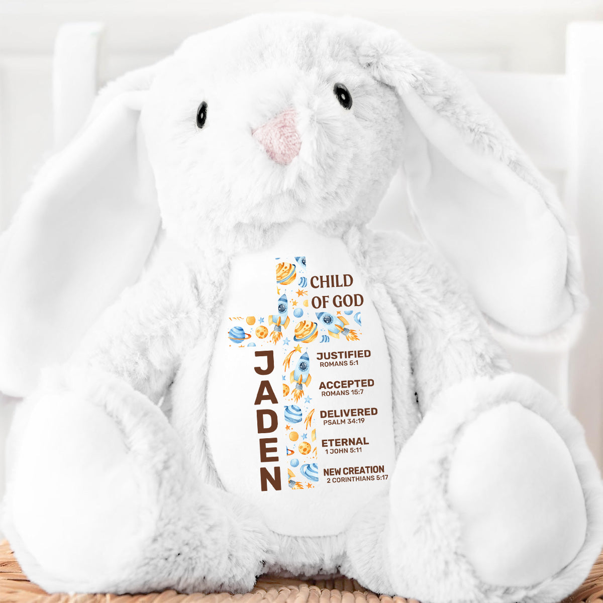 Child Of God - Personalized Stuffed Bunny