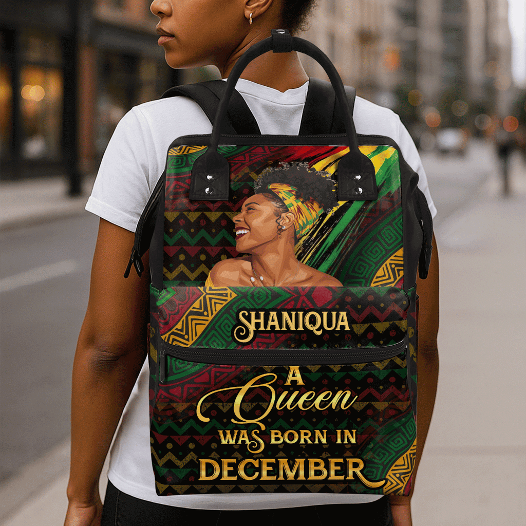 A Beautiful Black Queen - Personalized Duckbilled Backpack