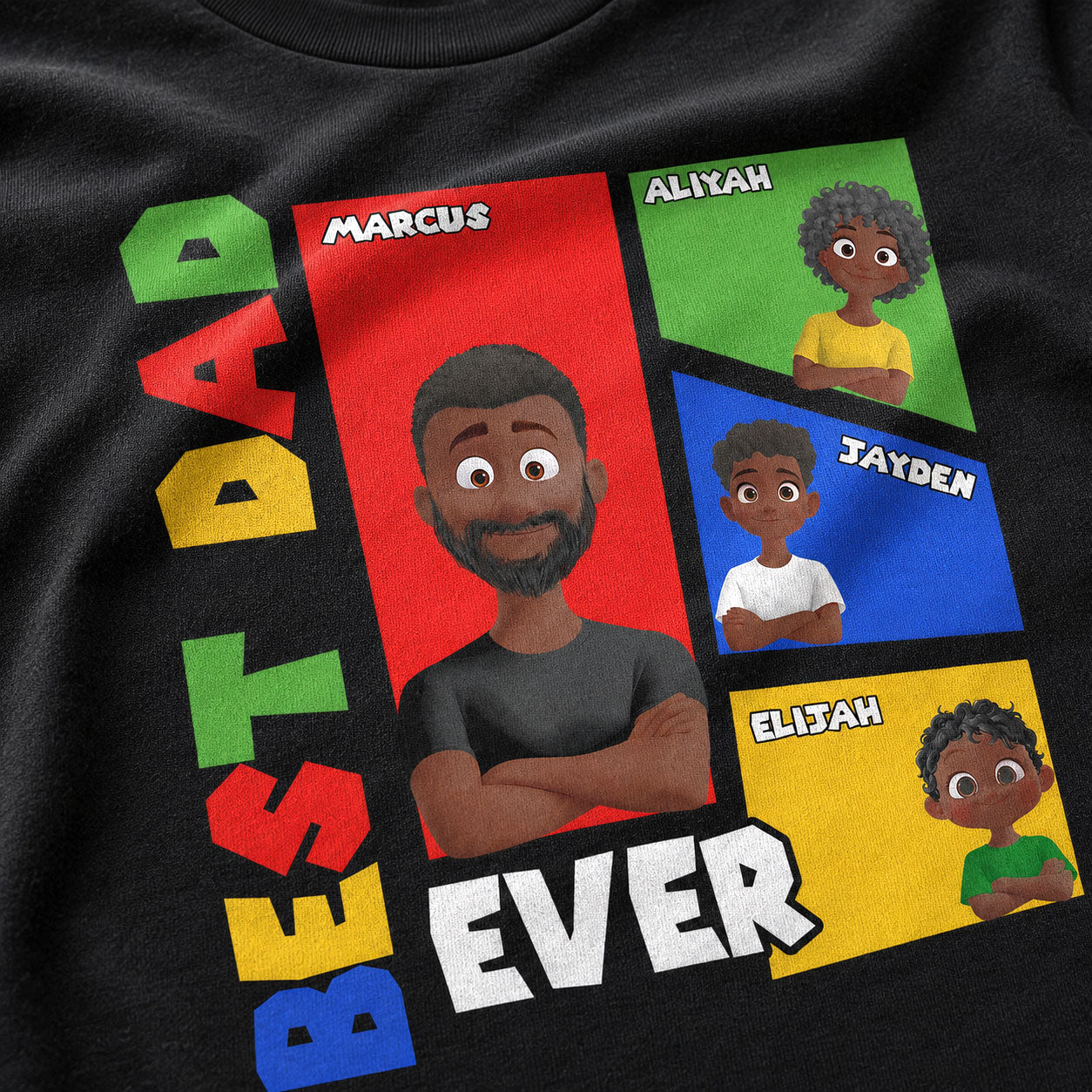 Best Dad Ever - Personalized 2D Unisex T-shirt
