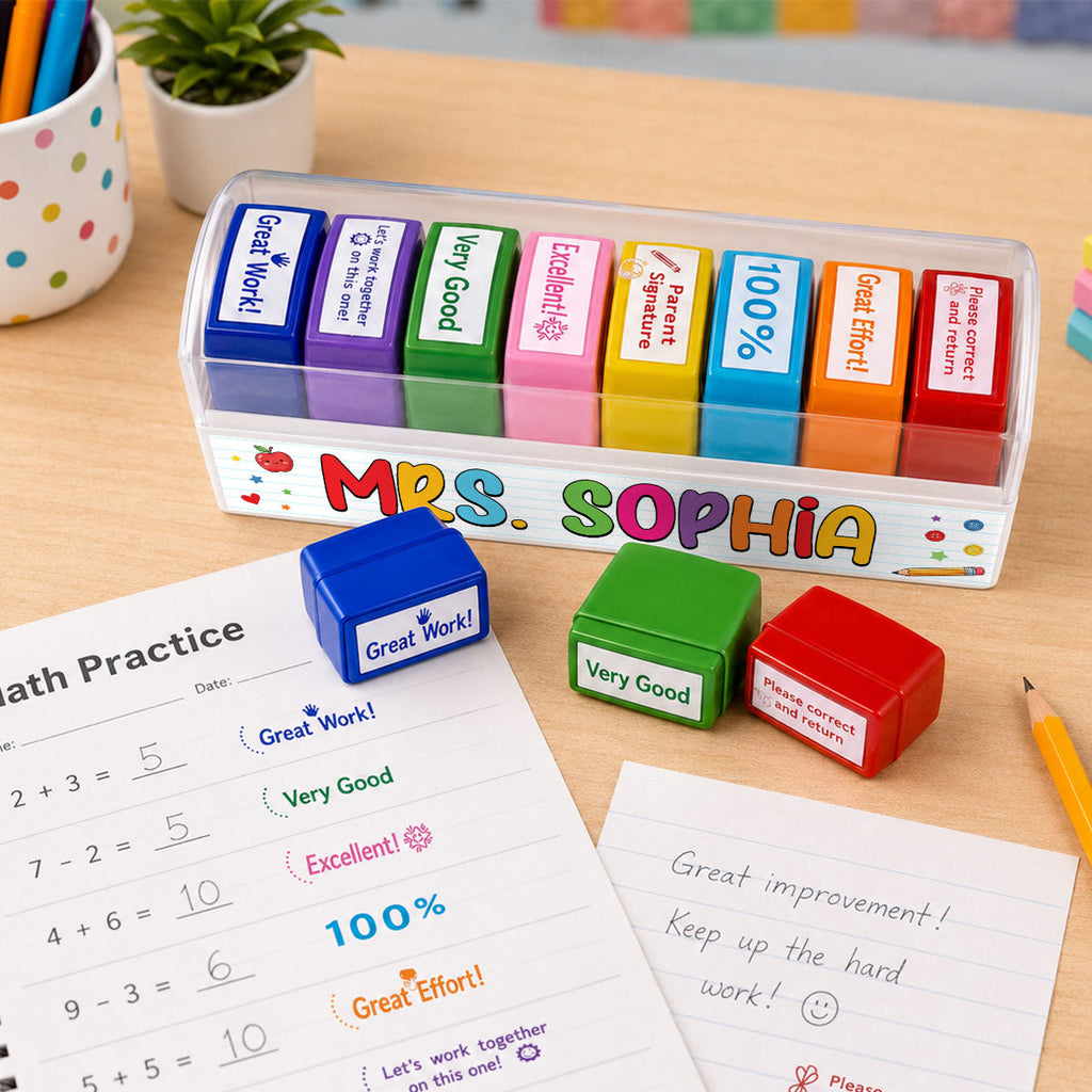 Teacher's Affirmations - Personalized Teacher's Stamp Set