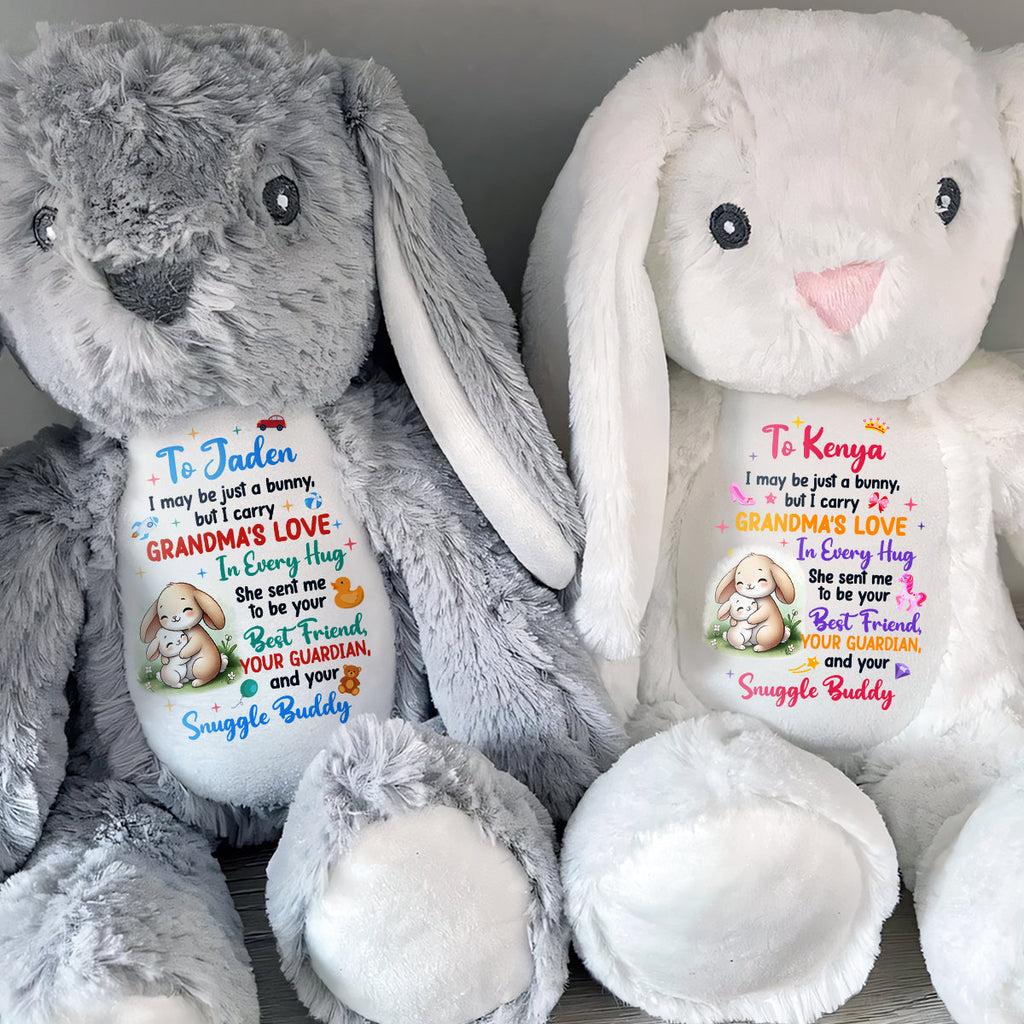 I Carry Love In Every Hug - Personalized Stuffed Bunny