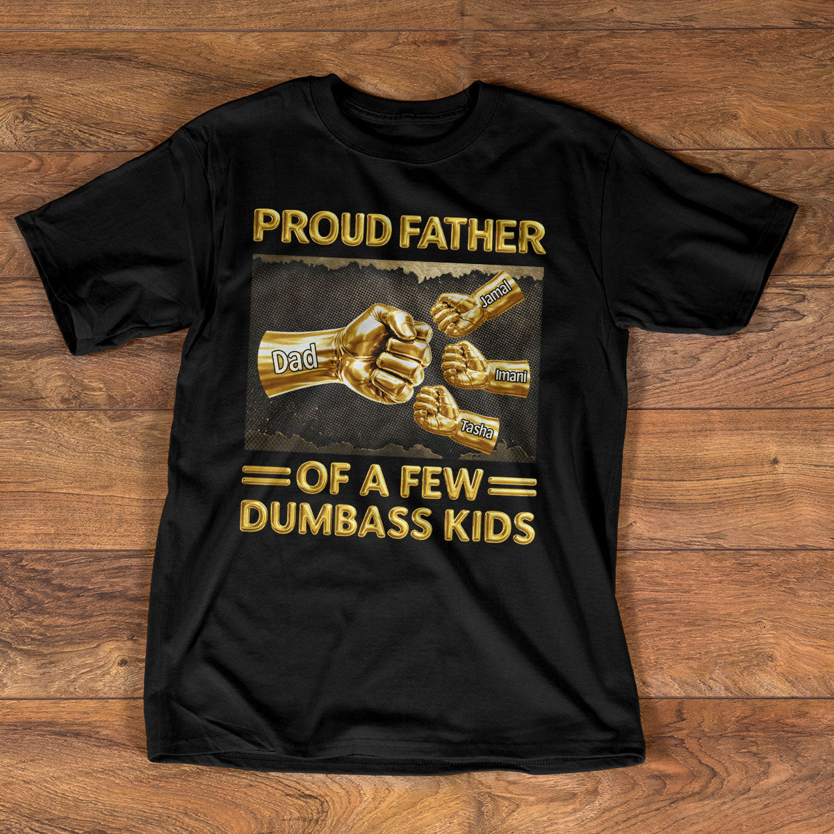 Proud Daddy - Personalized 2D Unisex T-shirt