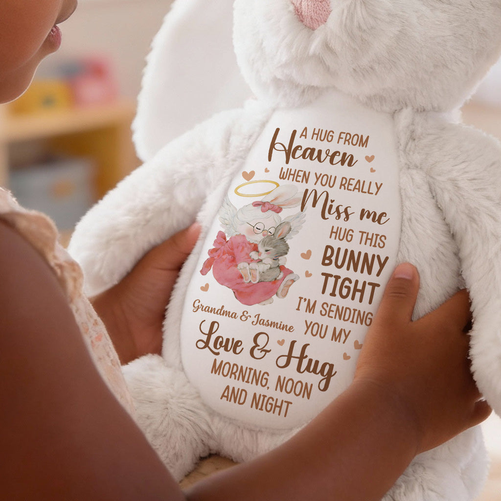 A Hug From Heaven - Personalized Stuffed Bunny