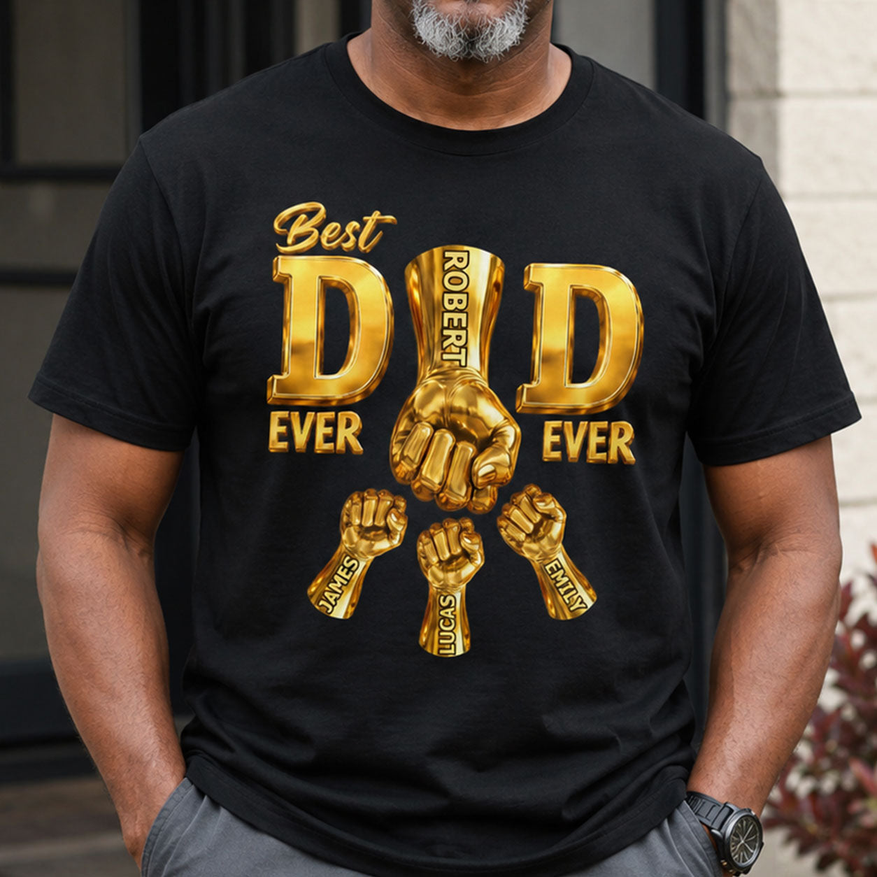 Best Dad Ever - Personalized 2D Unisex T-shirt