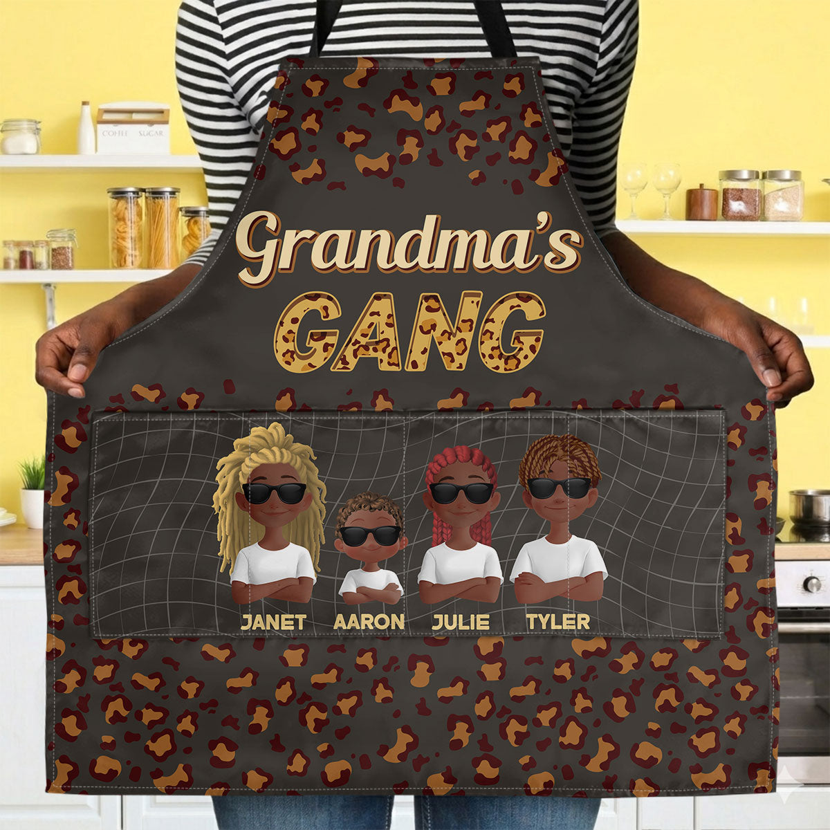 Grandma's Gang - Personalized Apron With Pocket