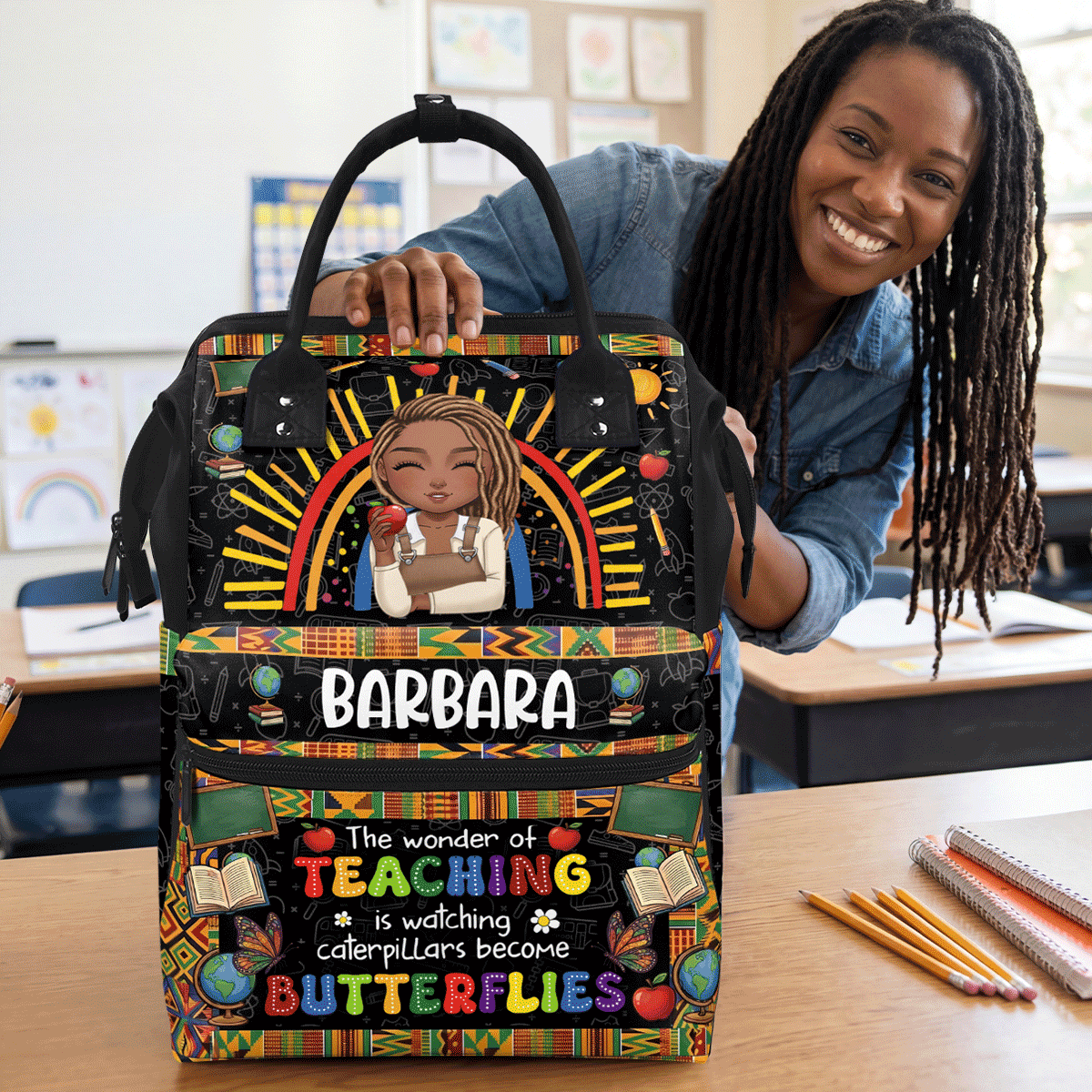 The Wonder Of Teaching - Personalized Duckbilled Backpack