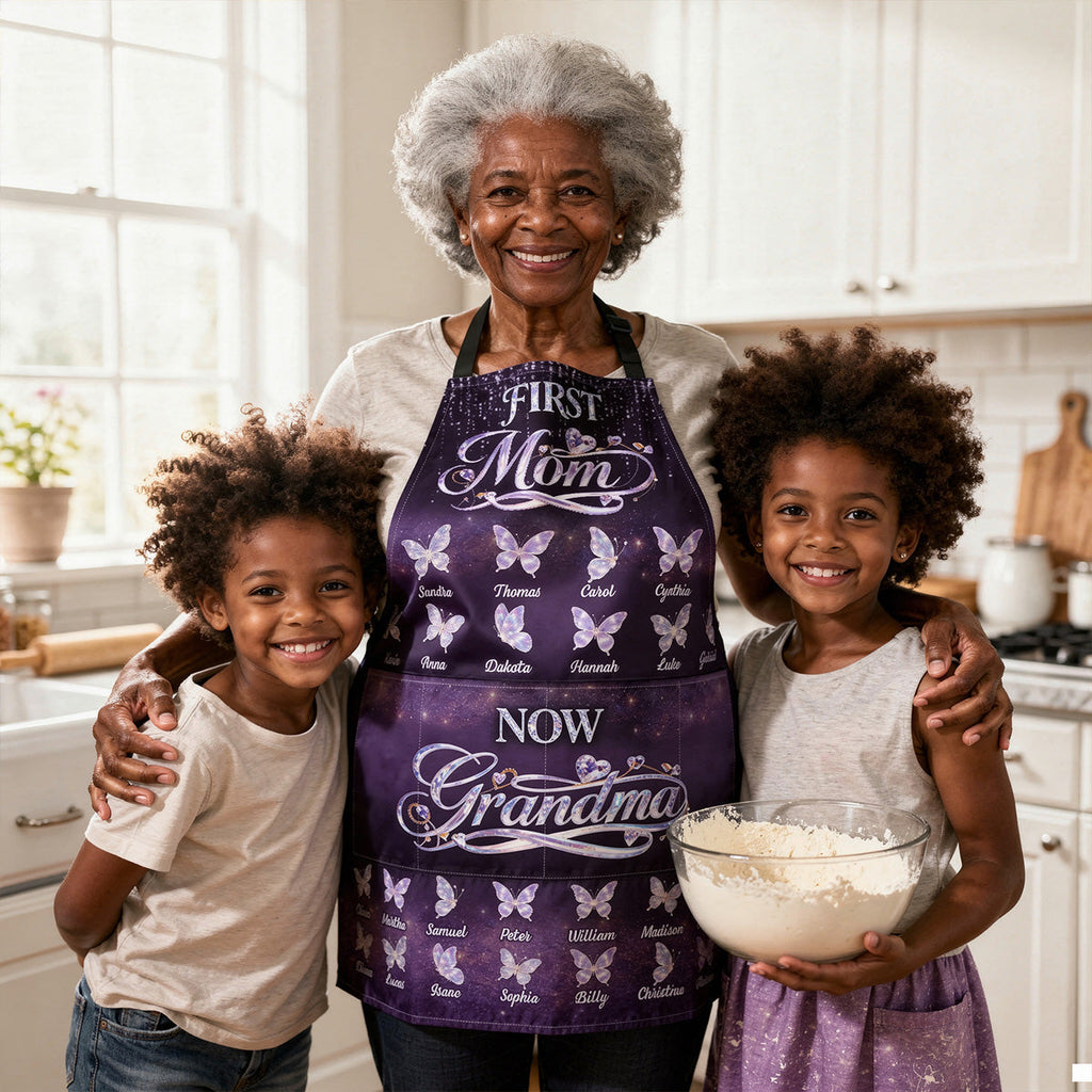 Blessed To Be Called Grandma - Personalized Apron With Pocket