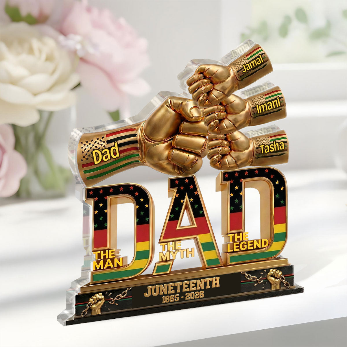Dad The Man The Myth The Legend - Personalized Custom Shaped Acrylic Plaque