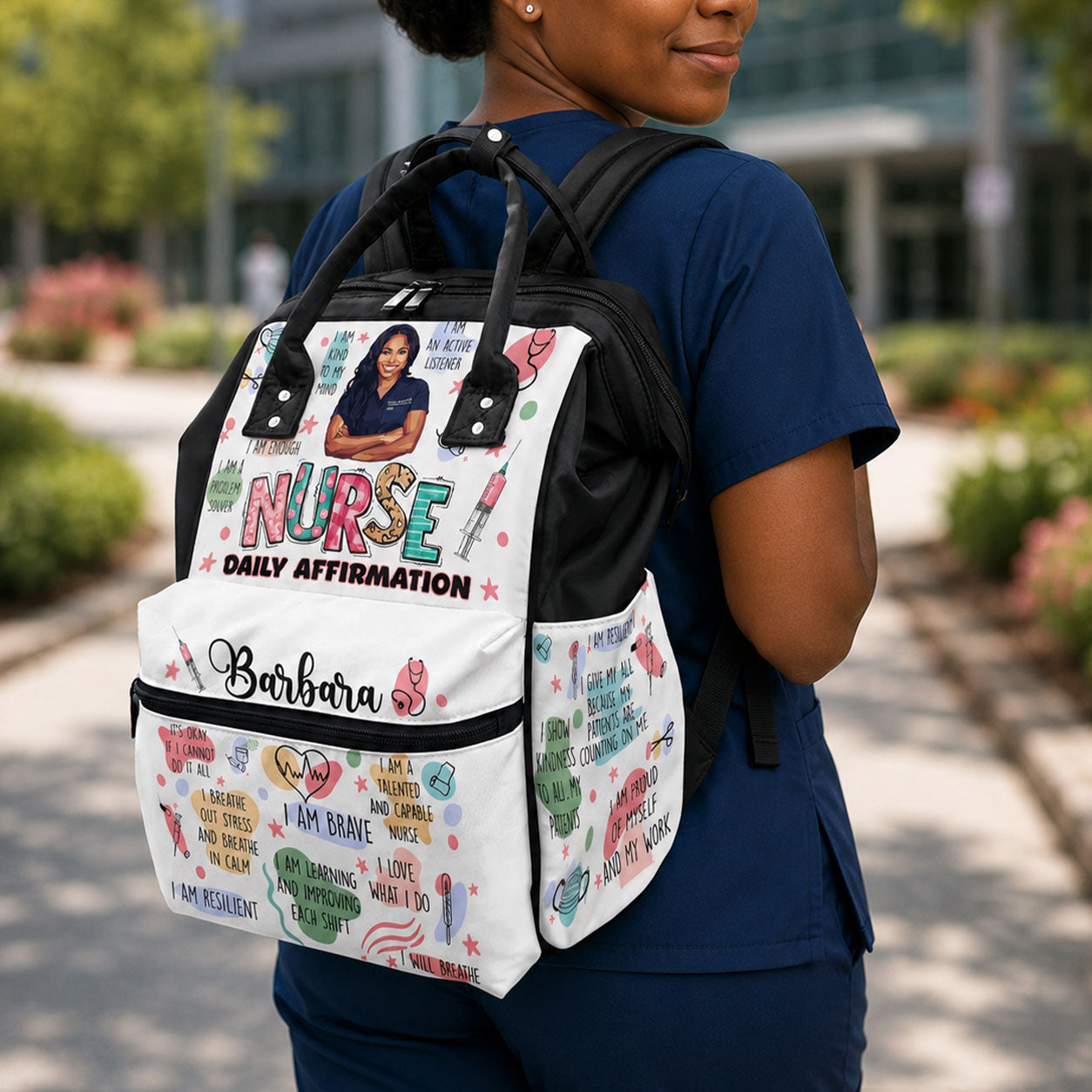 Nurse Daily Affirmation - Personalized Duckbilled Backpack