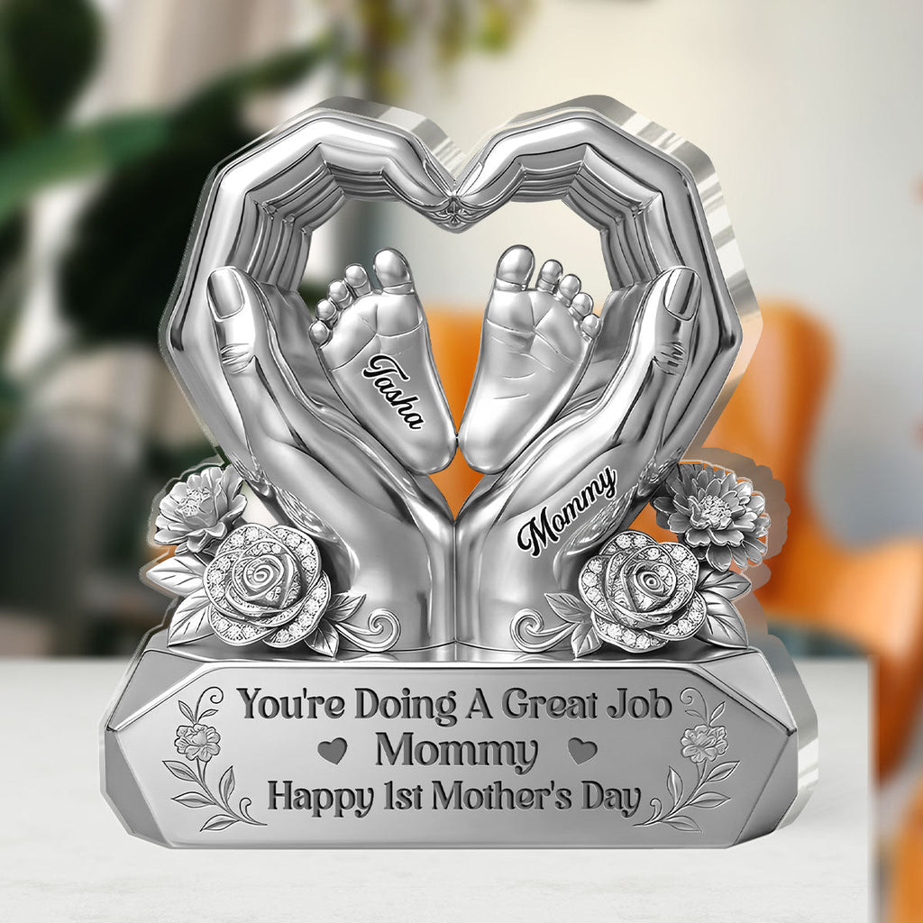 Happy 1st Mother's Day Ver 2 - Personalized Custom Shaped Acrylic Plaque