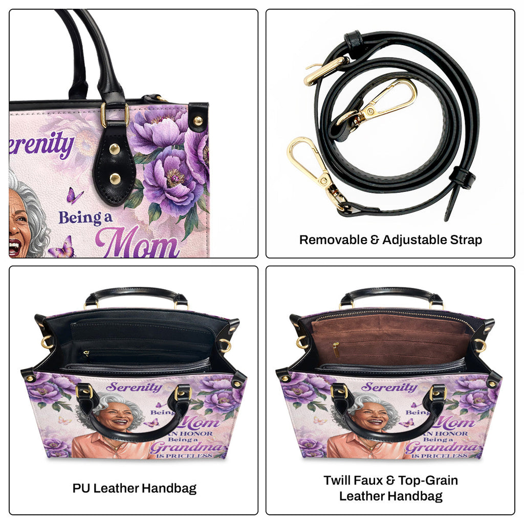 Being A Grandma Is Priceless - Personalized Leather Handbag