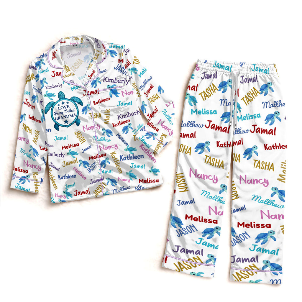 Grandma Turtle - Personalized Satin PJM Set
