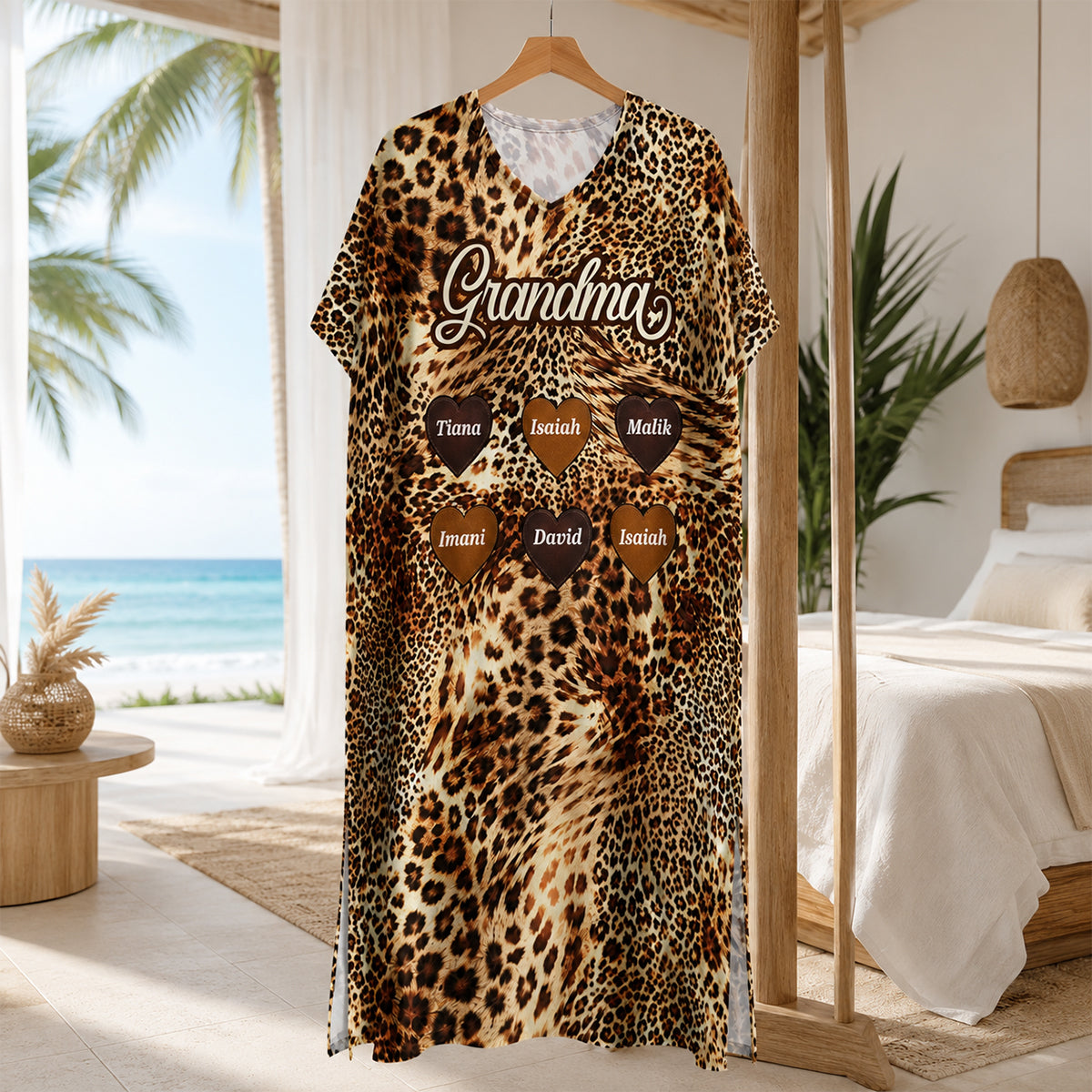 Grandma's Heart - Personalized Kaftan Dress