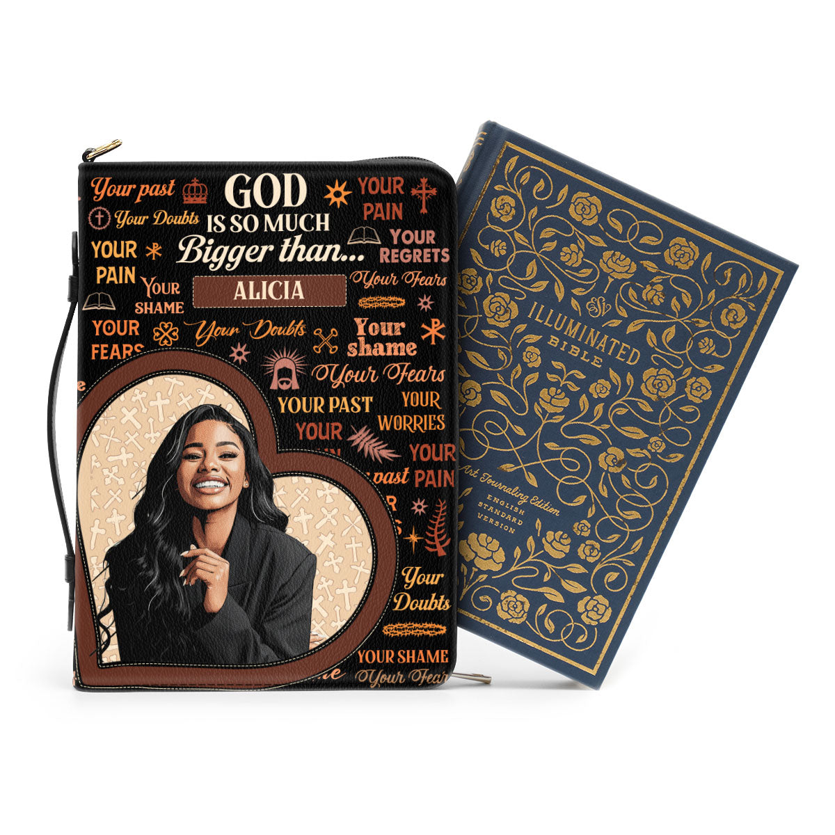 God Is So Much Bigger Than - Personalized Bible Cover