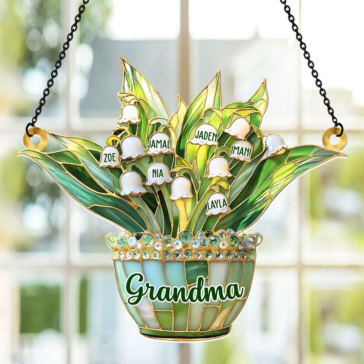 Blooming With Grandma’s Love - Personalized Acrylic Suncatcher