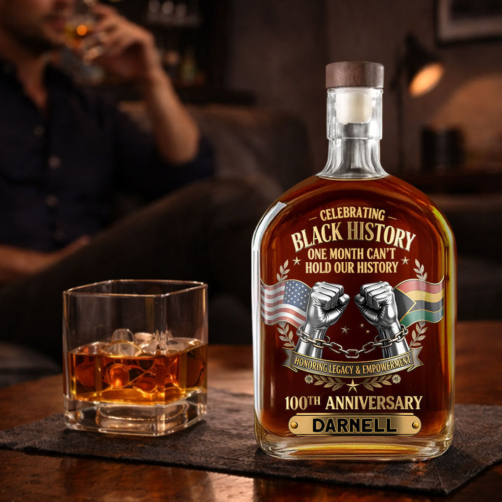 Black History Month - Personalized Whiskey Bottle