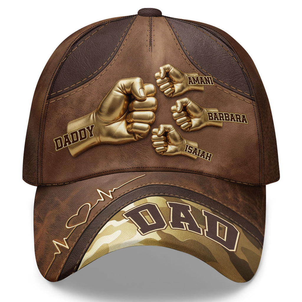 Dad/Mom Grandpa Kids Holding Hands - Personalized Classic Cap