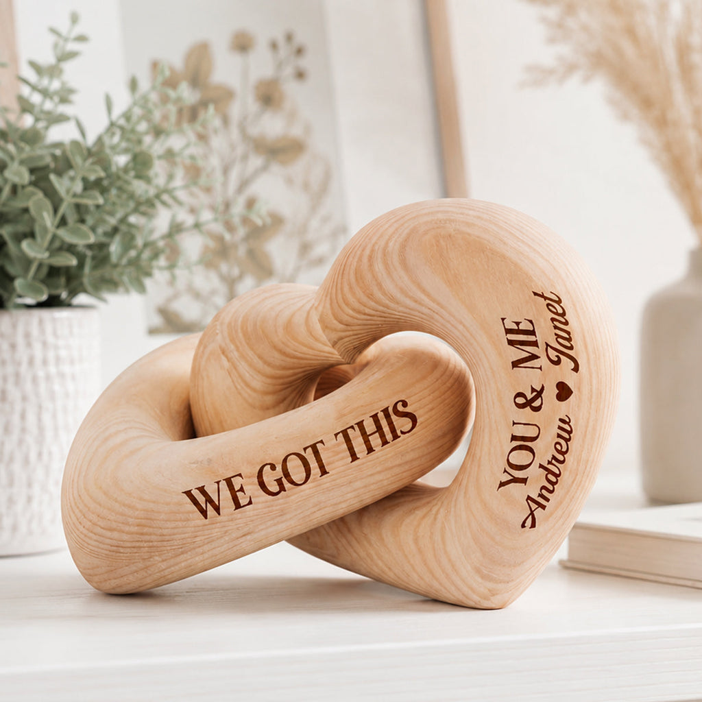 We've Got This - Personalized Interlocking Wooden Hearts
