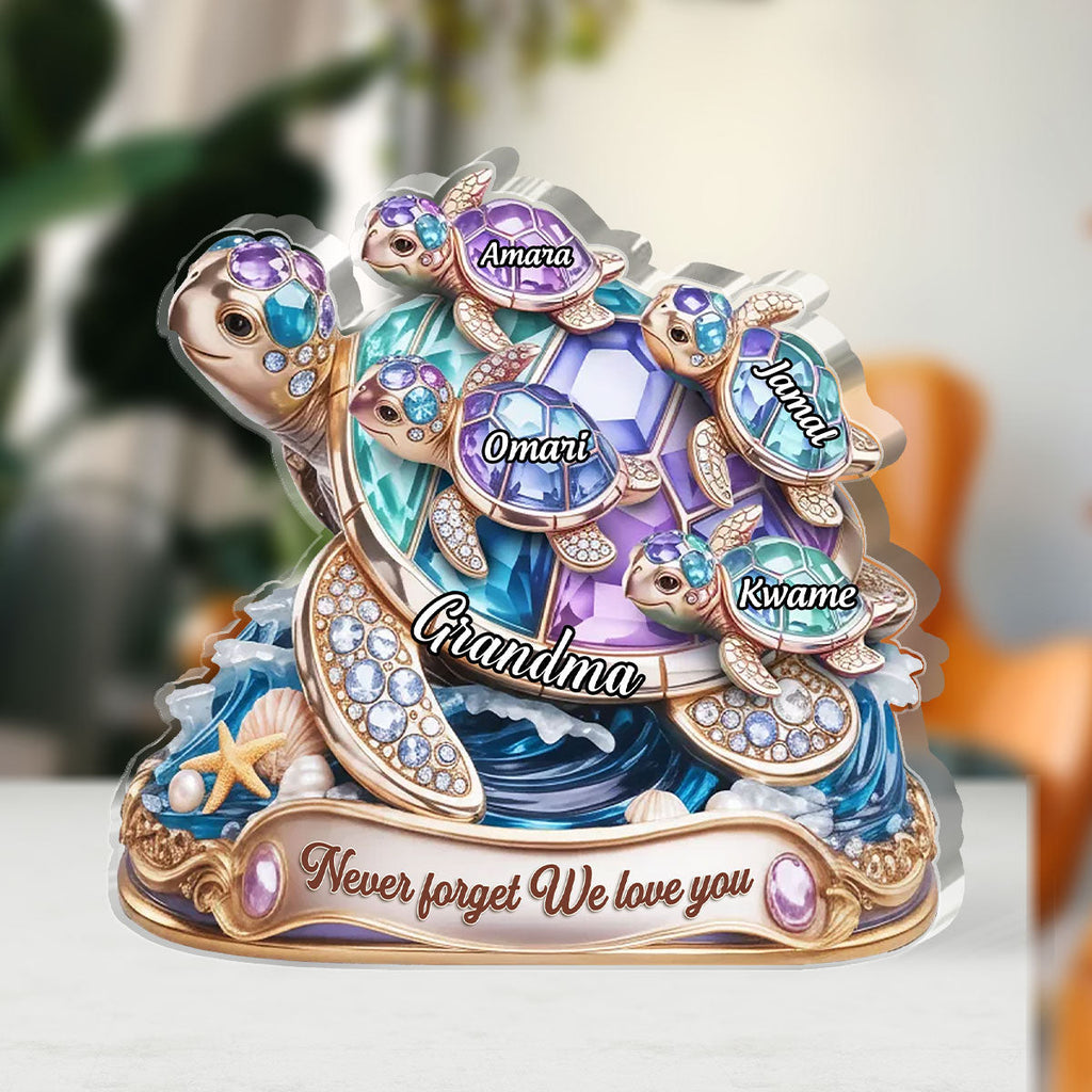 We Love You Grandma - Personalized Custom Shaped Acrylic Plaque