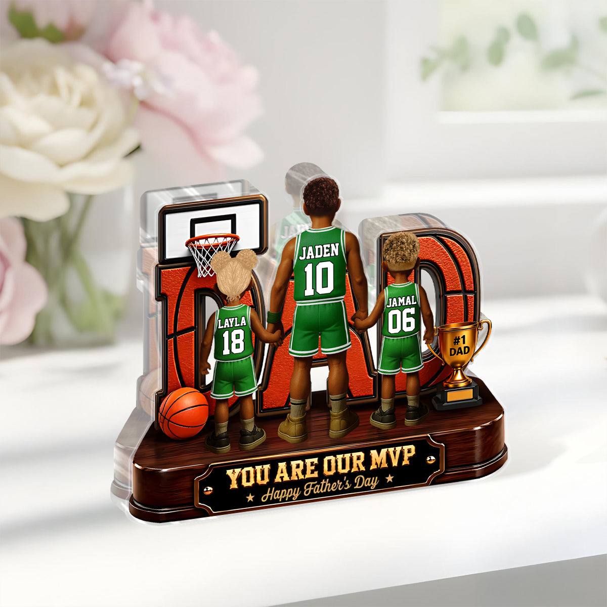 Father's Day Gifts For Dad, Grandpa, Basketball Lovers, Sports Fans, Sports Lovers  Basketball And Chill - Personalized Custom Shaped Acrylic Plaque