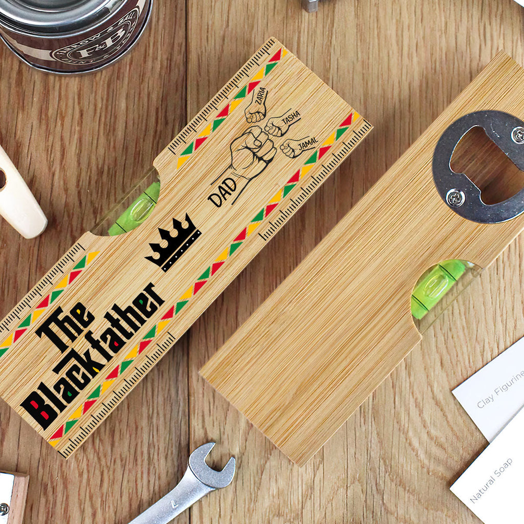 The Blackfather - Personalized Wooden Spirit Level Bottle Opener