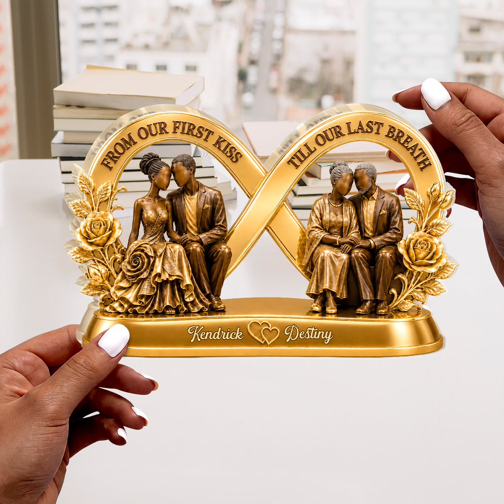 From Our First Kiss Till Our Last Breath Infinite Love - Personalized Custom Shaped Acrylic Plaque
