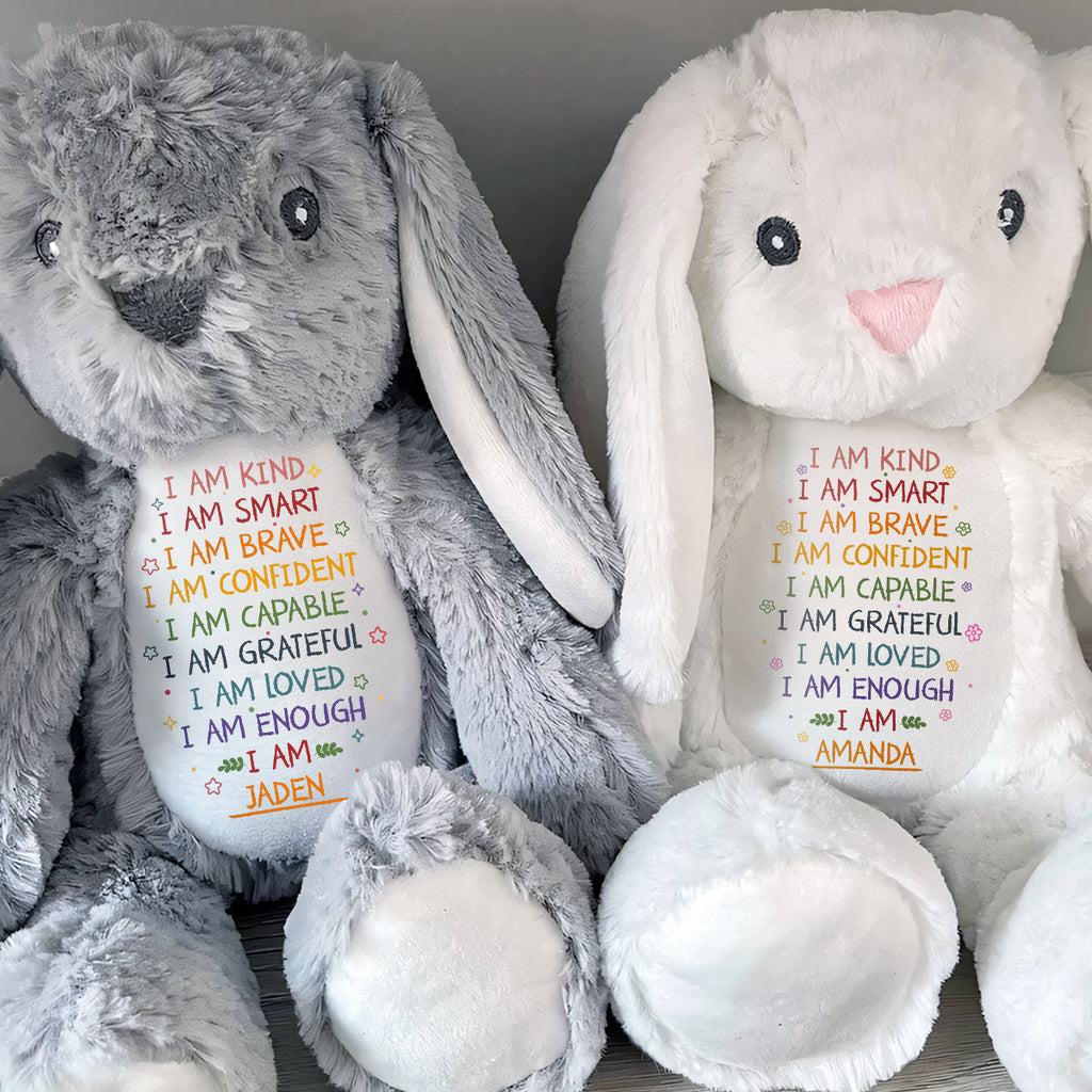 I Am - Personalized Stuffed Bunny