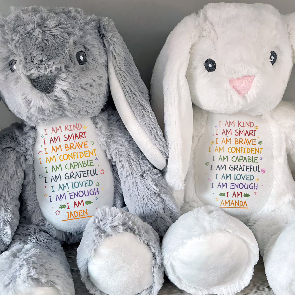 I Am - Personalized Stuffed Bunny