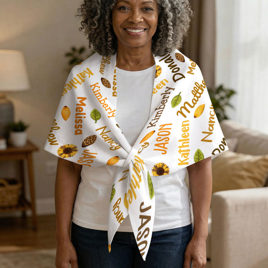Grandma Sunflower - Personalized Shawl Wrap
