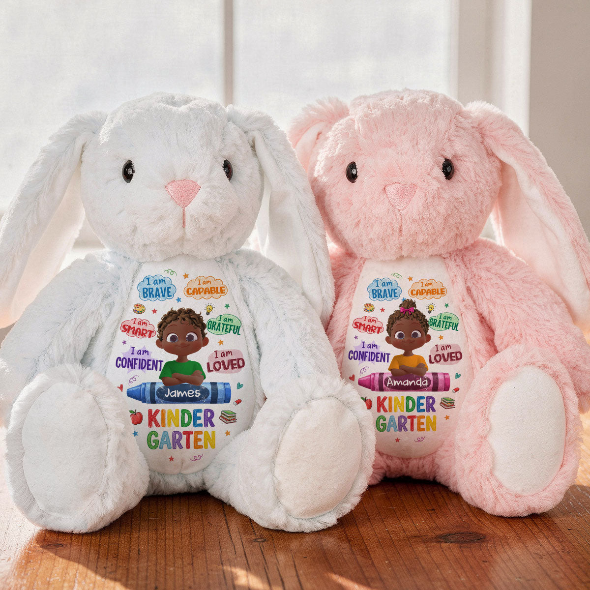 Back To School Affirmations - Personalized Stuffed Bunny
