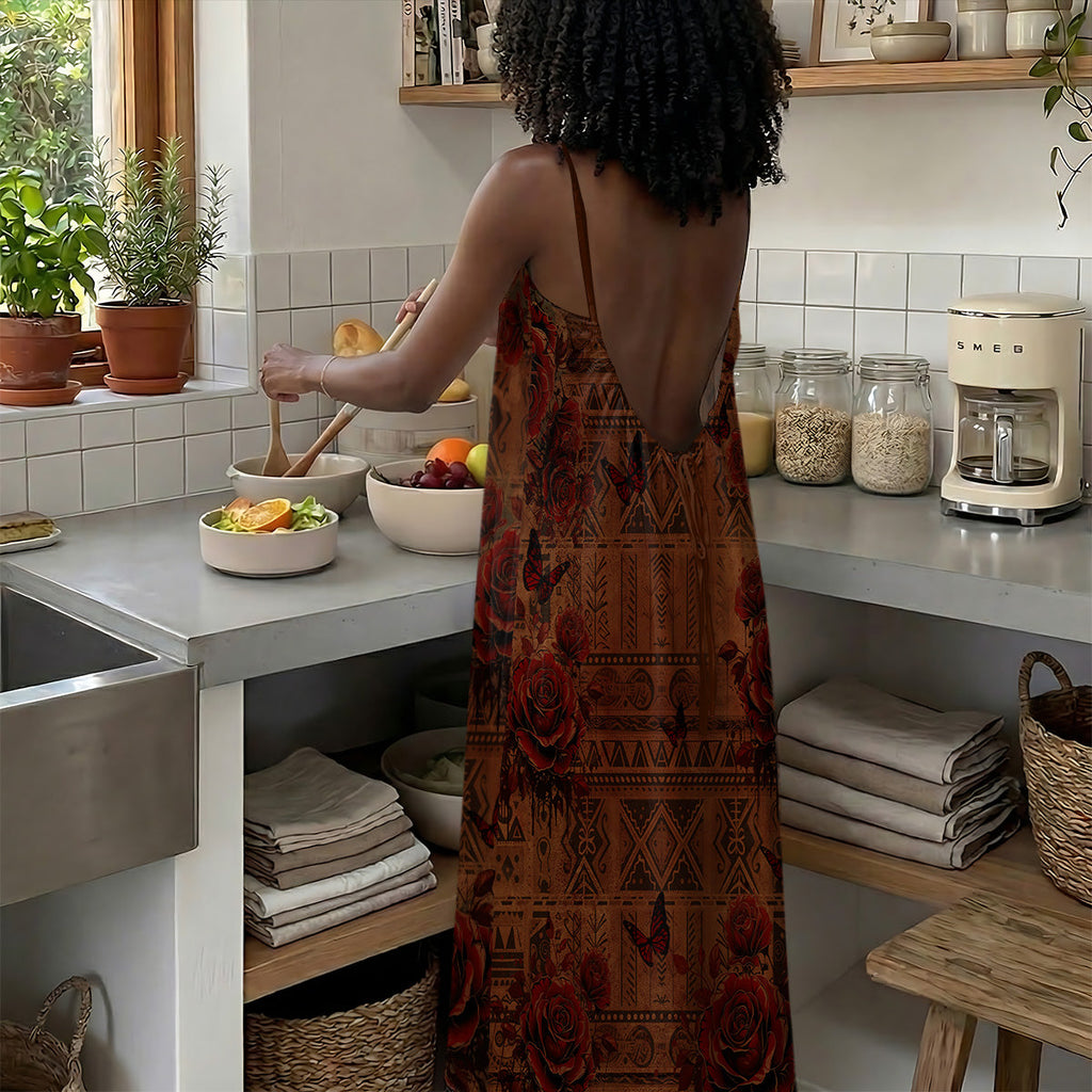 Black Girl Magic - Personalized Backless Cami Maxi Dress