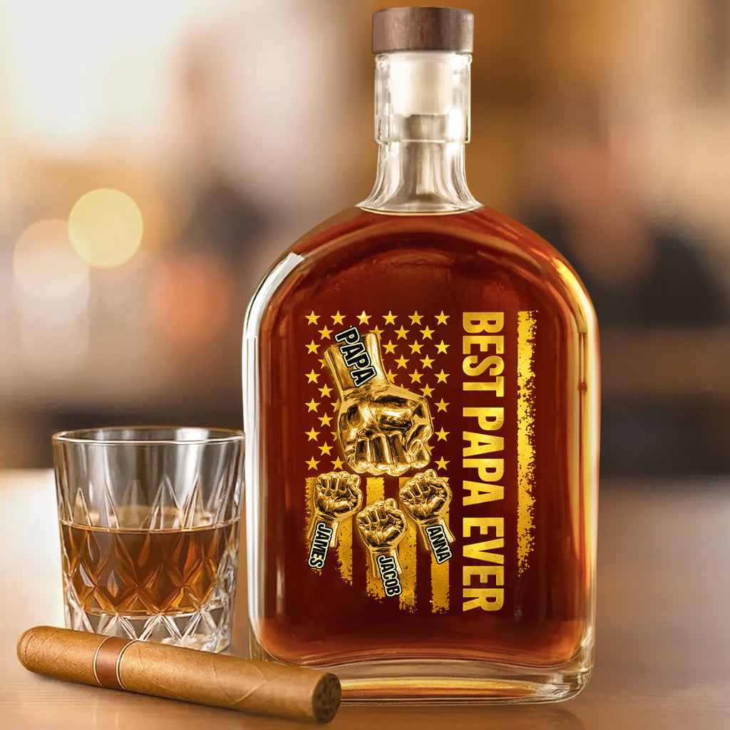 Best Dad Ever - Personalized Whiskey Bottle
