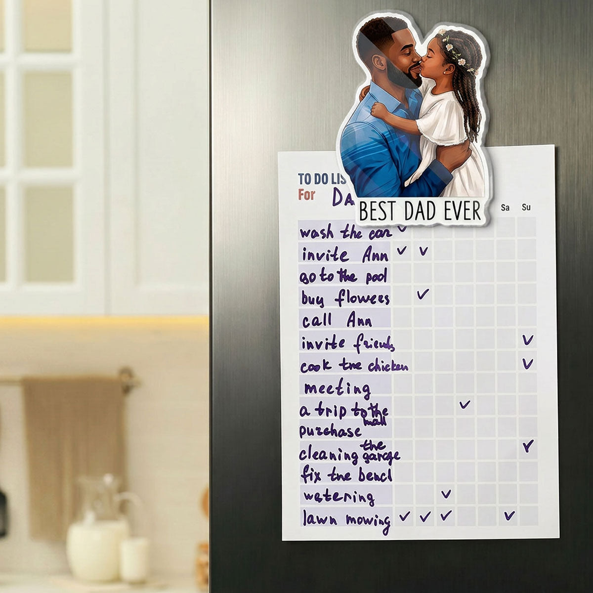 We Love You Gift For Husband, Dad And Family - Personalized Acrylic Magnet