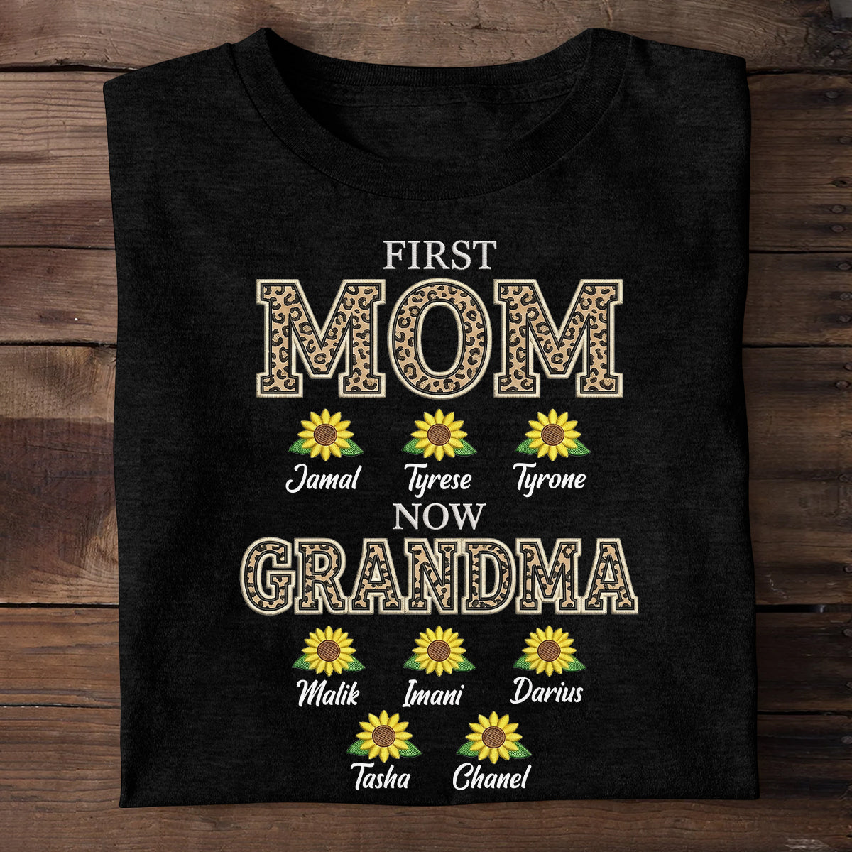 First Mom Now Grandma - Personalized 2D Unisex T-shirt
