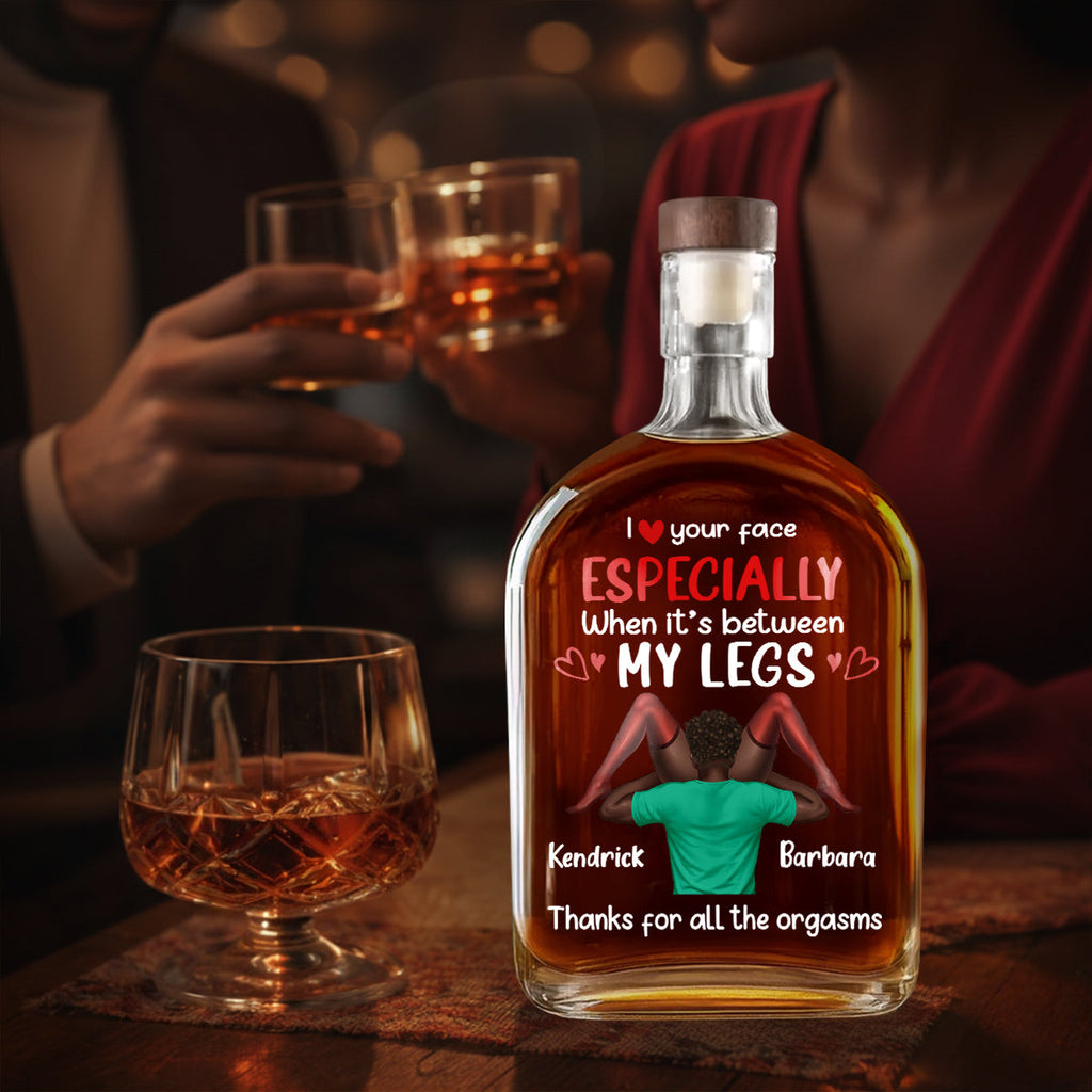 I Love Your Face - Personalized Whiskey Bottle