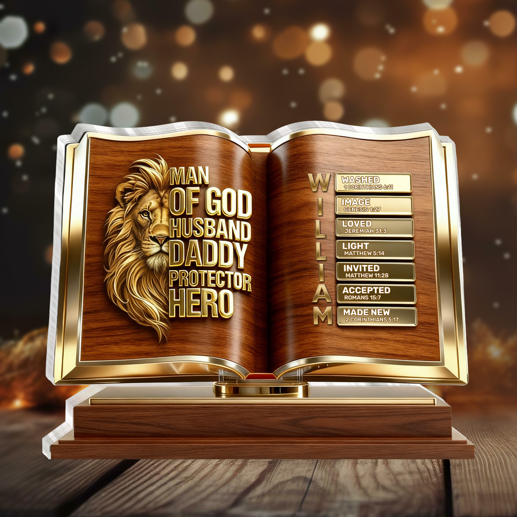 Man Of God Husband Daddy - Personalized Custom Shaped Acrylic Plaque