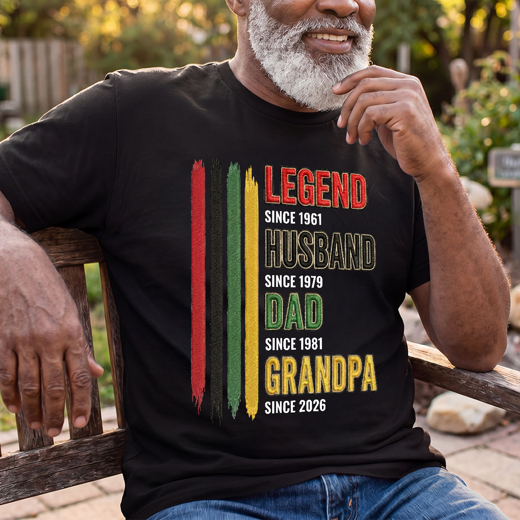 Legend Husband Dad Grandpa - Personalized 2D Unisex T-shirt