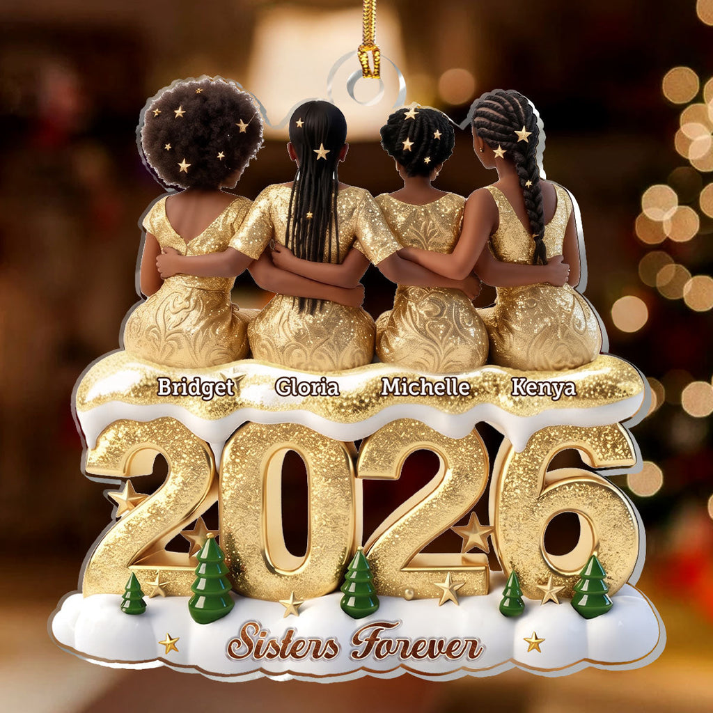 Sisters And Besties Forever - Personalized 1-Layer Acrylic Ornament