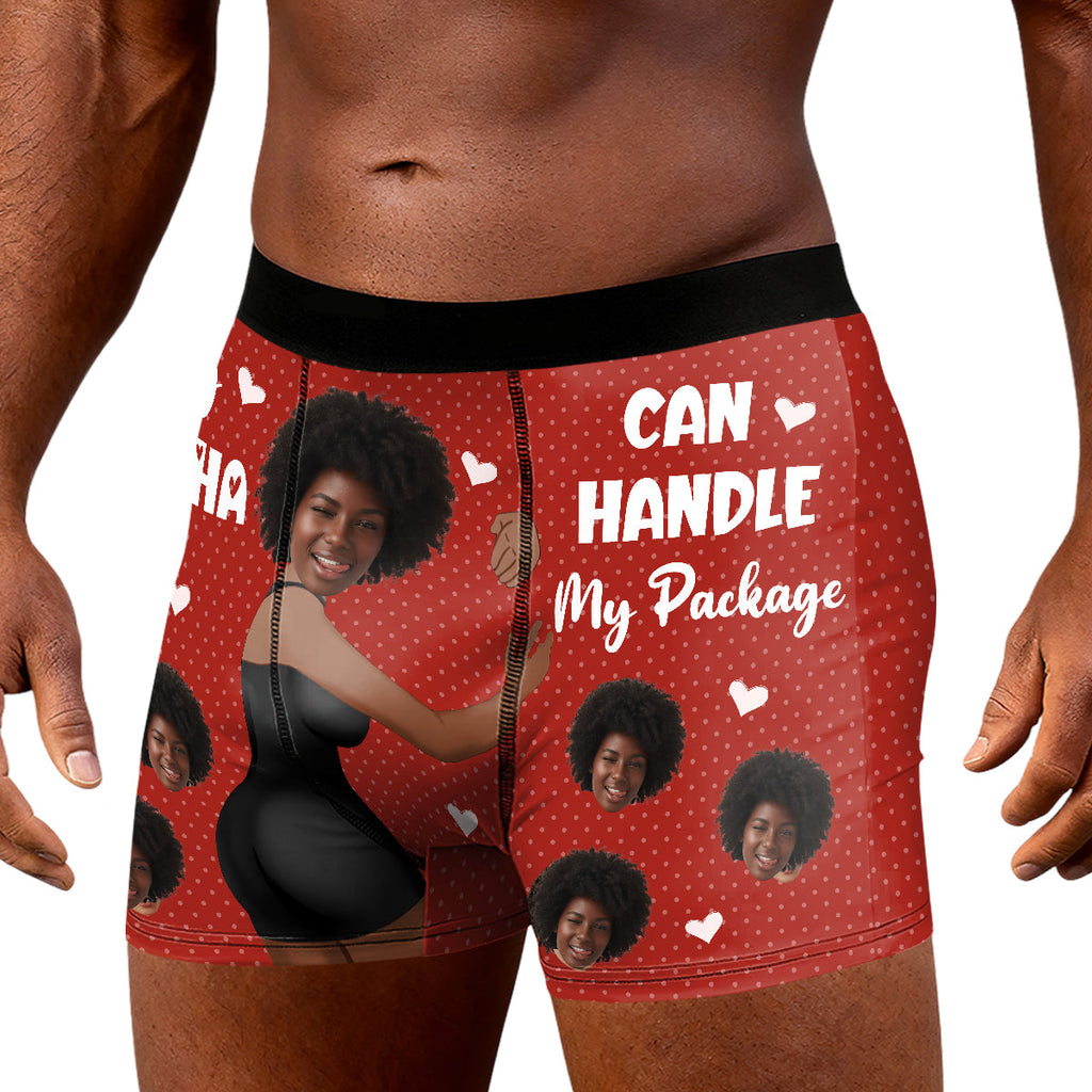 Only Her Handle My Package - Personalized Men's Boxer Briefs