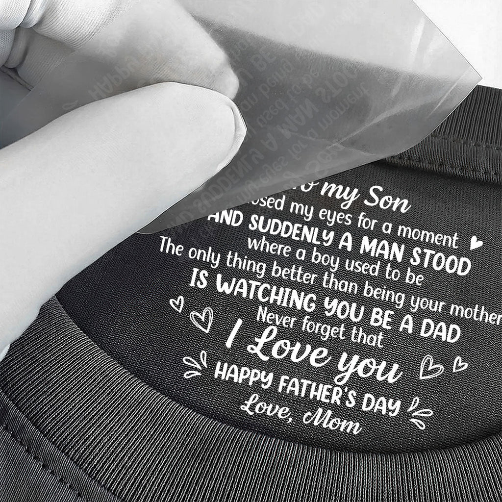 Never Forget That I Love You - Personalized Shirt With Design Inner Neck