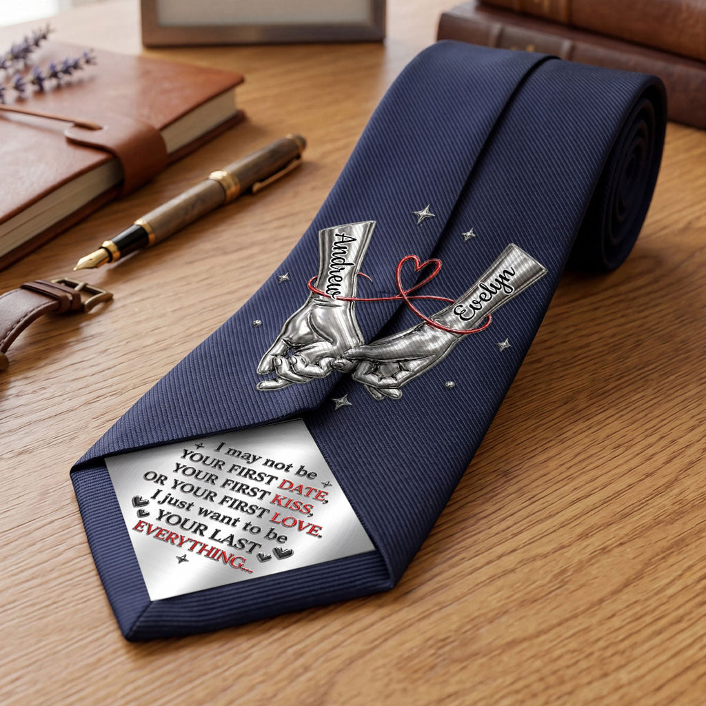 To Be Your Last Everything Silver Theme - Personalized Men Tie
