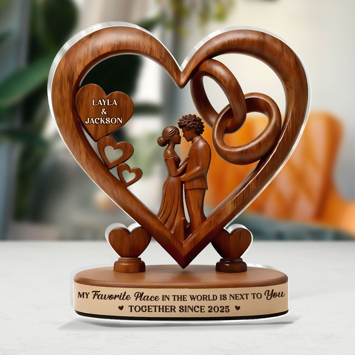From Our First Kiss Till Our Last Breath Ver 2 - Personalized Custom Shaped Acrylic Plaque