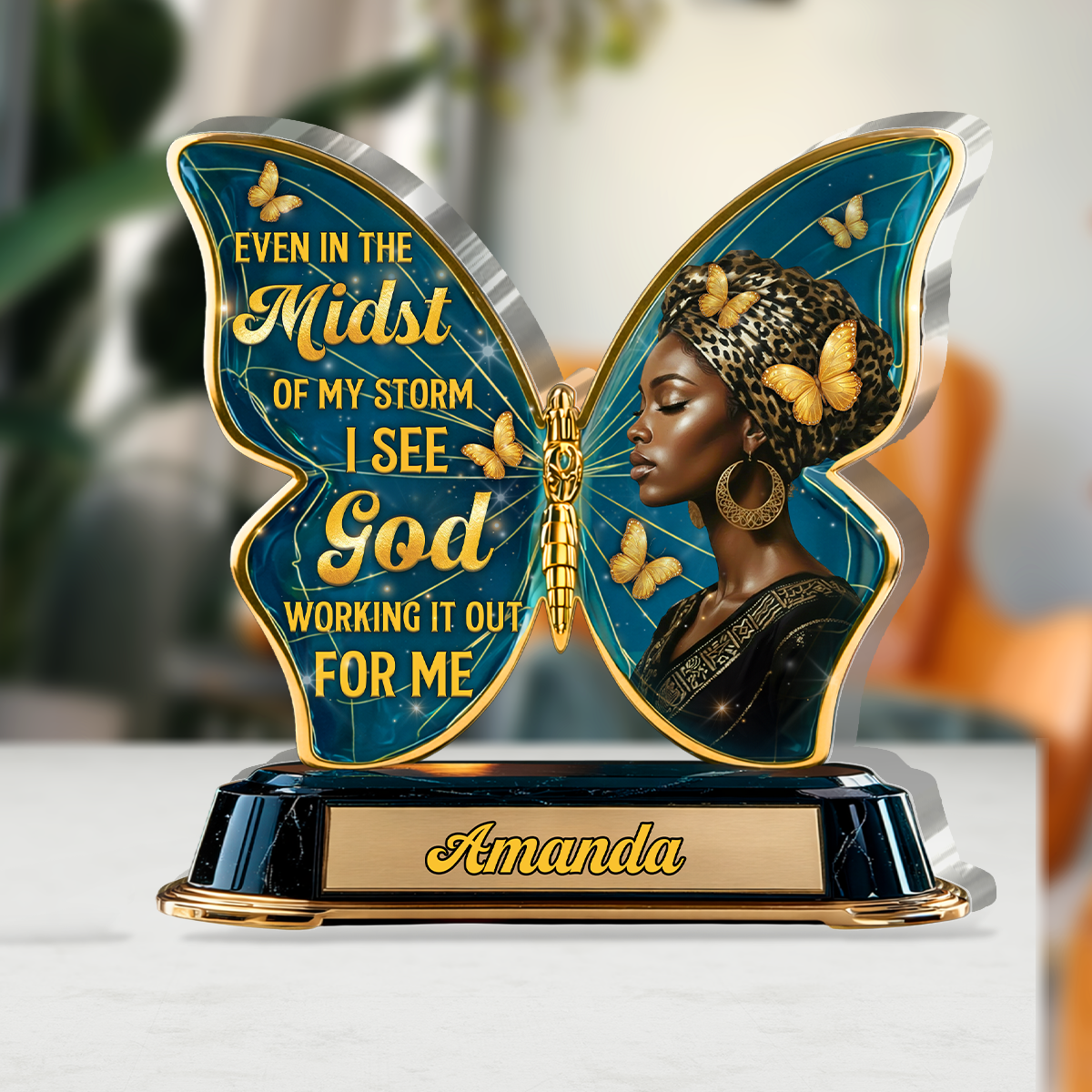 I See God Working It Out For Me - Personalized Custom Shaped Acrylic Plaque