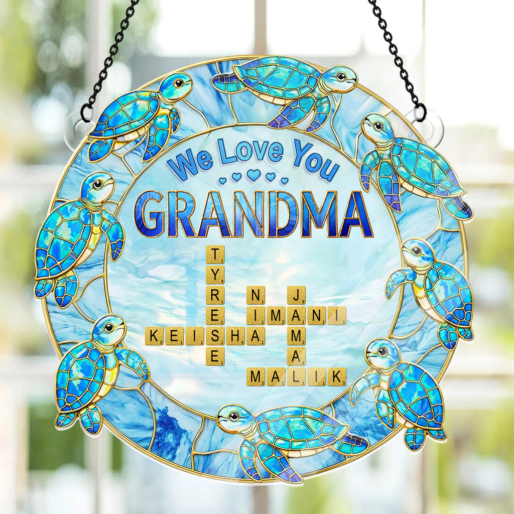 We Love You  - Personalized Acrylic Suncatcher