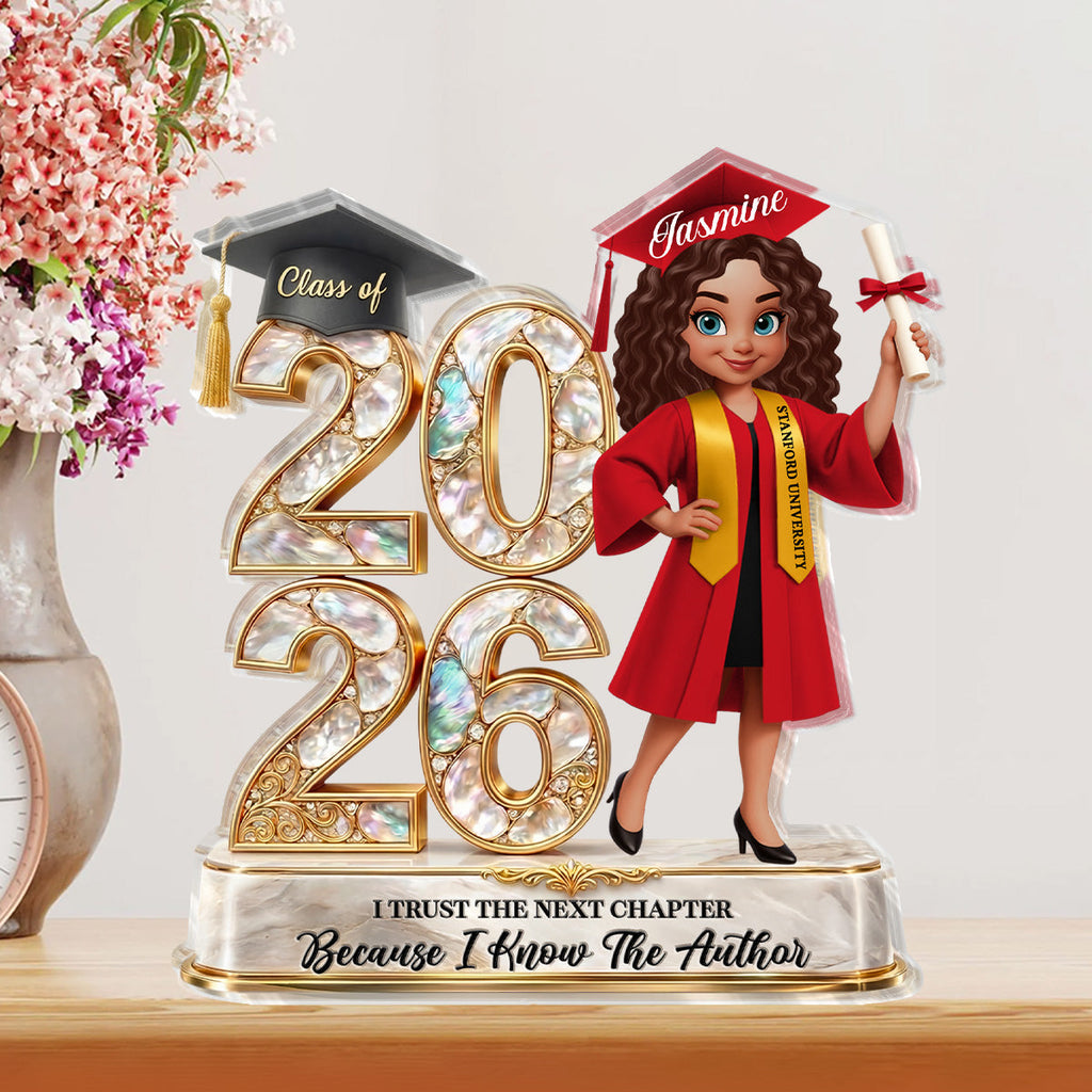 I Trust The Next Chapter - Personalized Custom Shaped Acrylic Plaque
