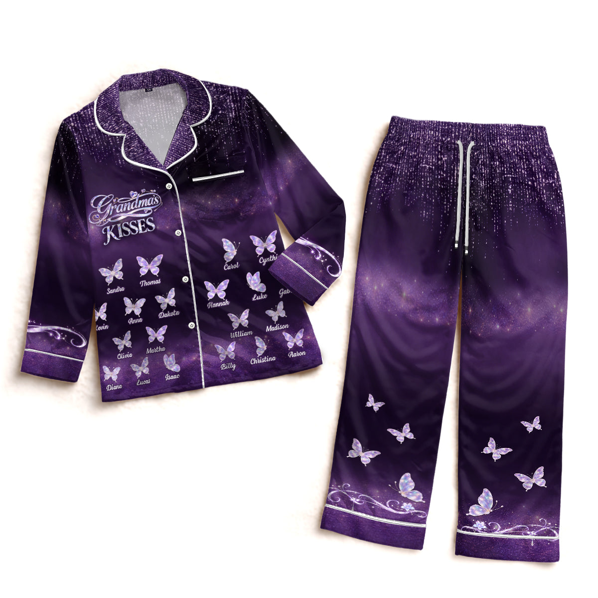 Grandma's Kisses - Personalized Satin PJM Set