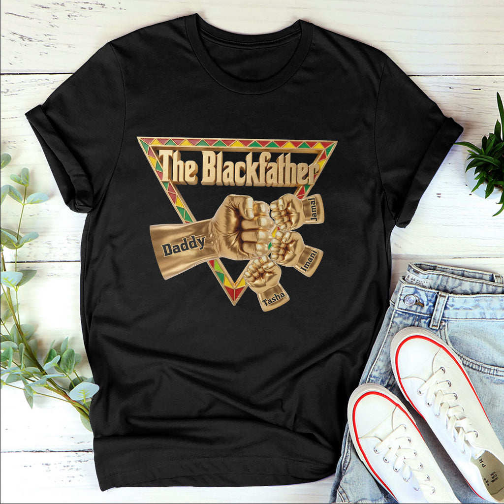 The Black Father - Personalized 2D Unisex T-shirt